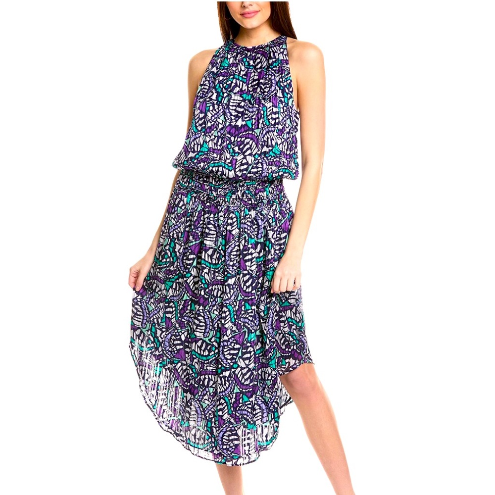 Ramy Brook Avery Blue Purple Teal Sleeveless Dress women’s medium